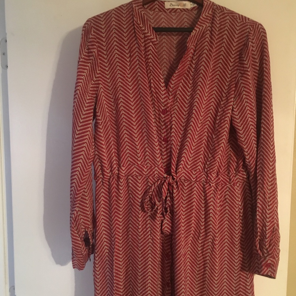 Silk patterned dress
